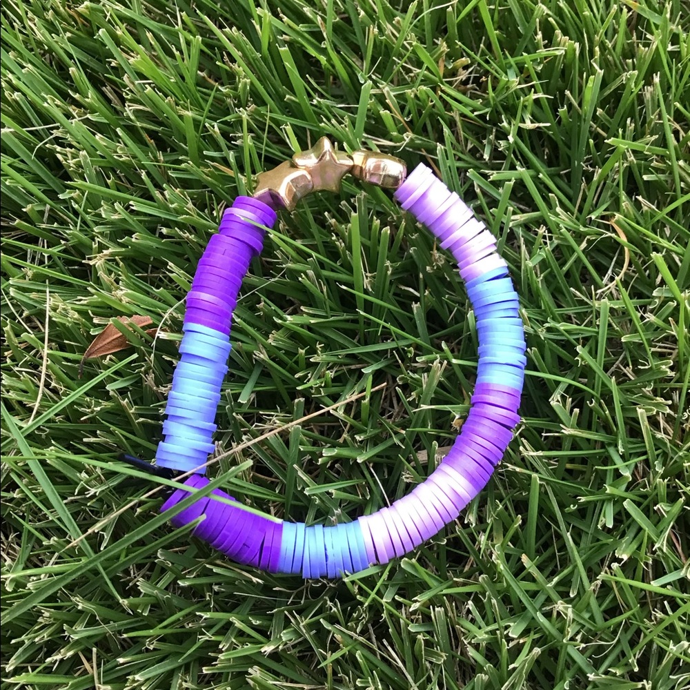 preppy purple bracelet *customizable*